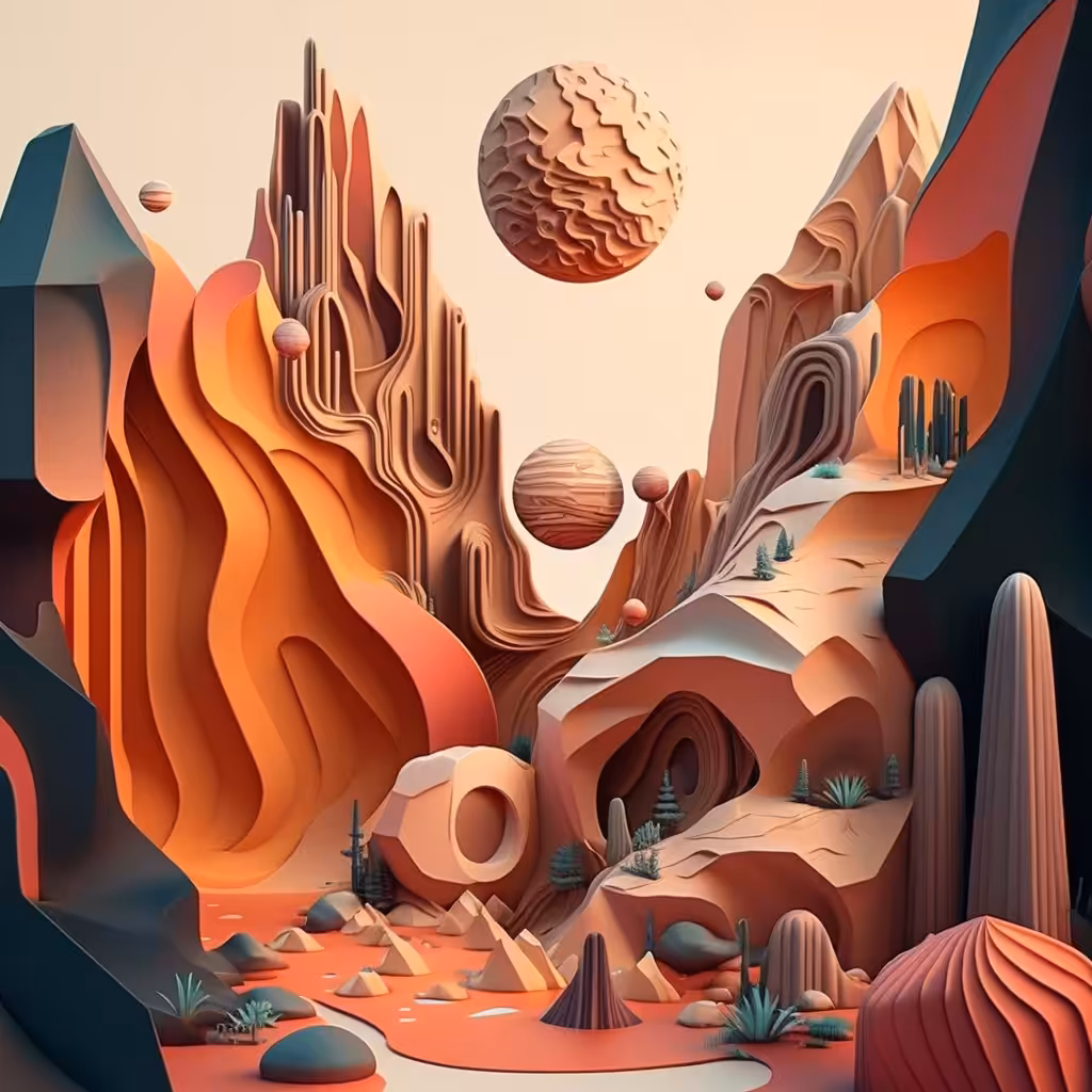 A journey through a digital landscape