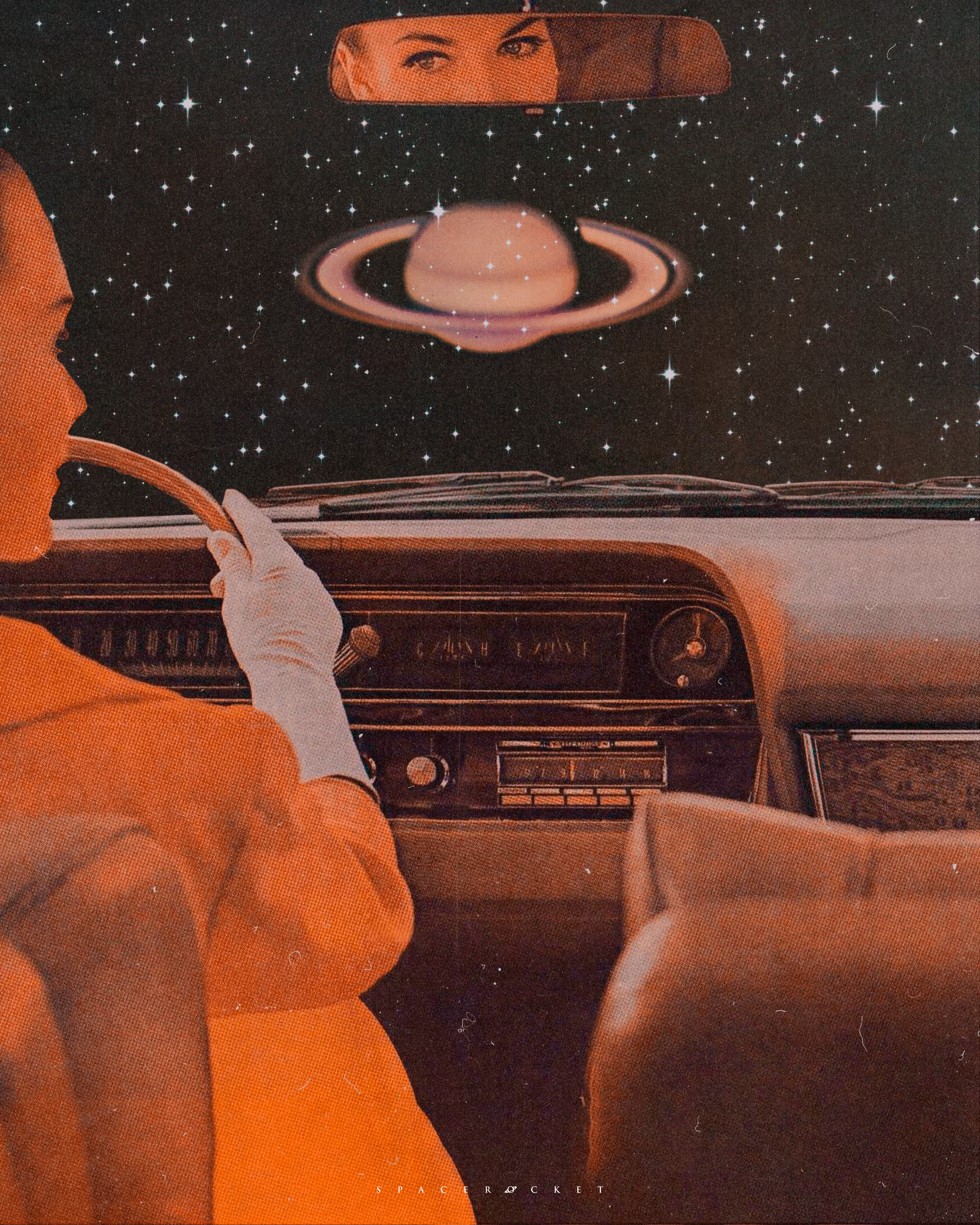 Cars into the void // #RetroCollage