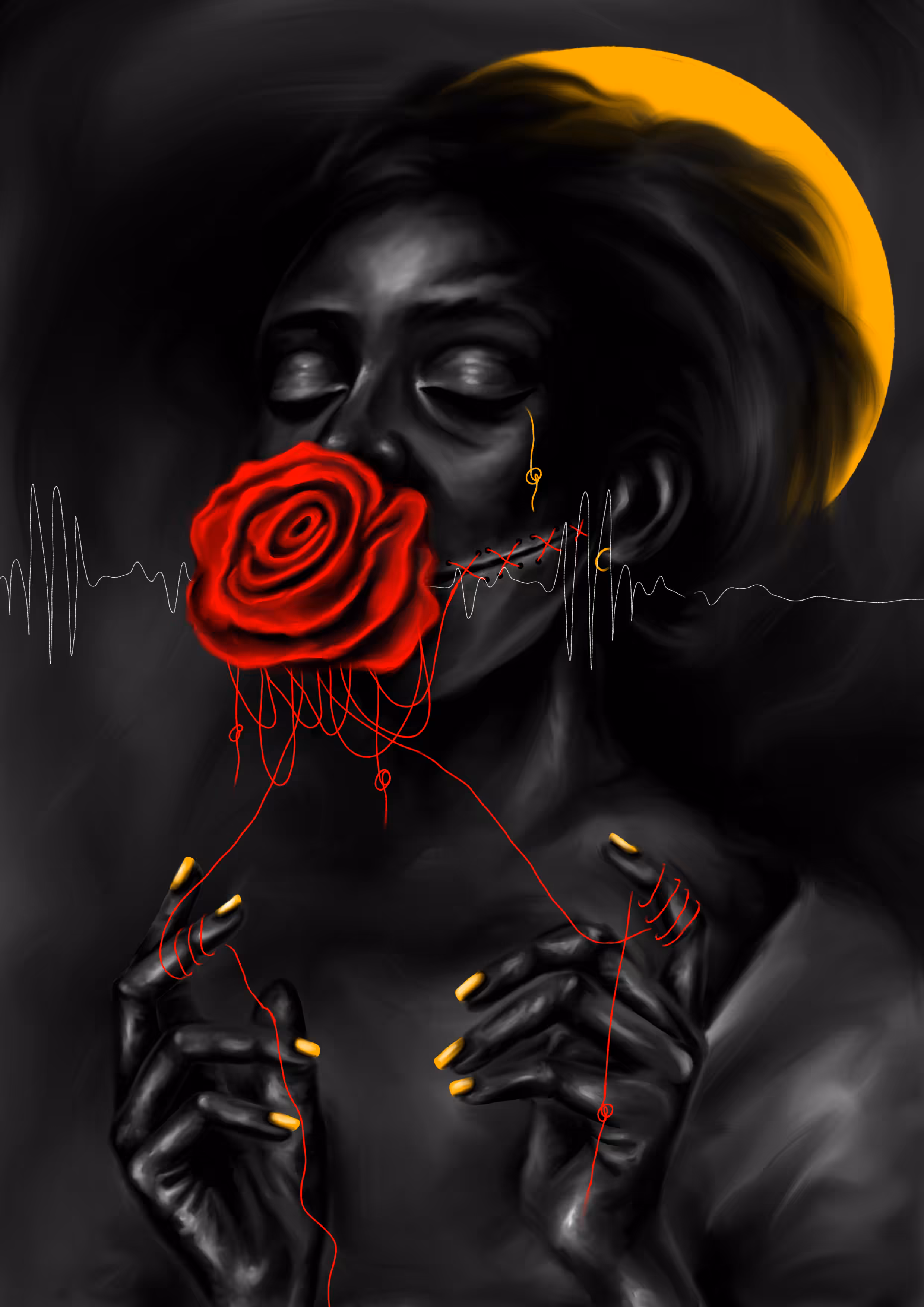 Midnight Veil: She let the silence bloom 