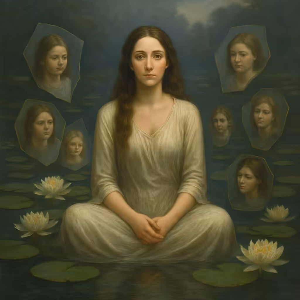 She Reflects in Bloom