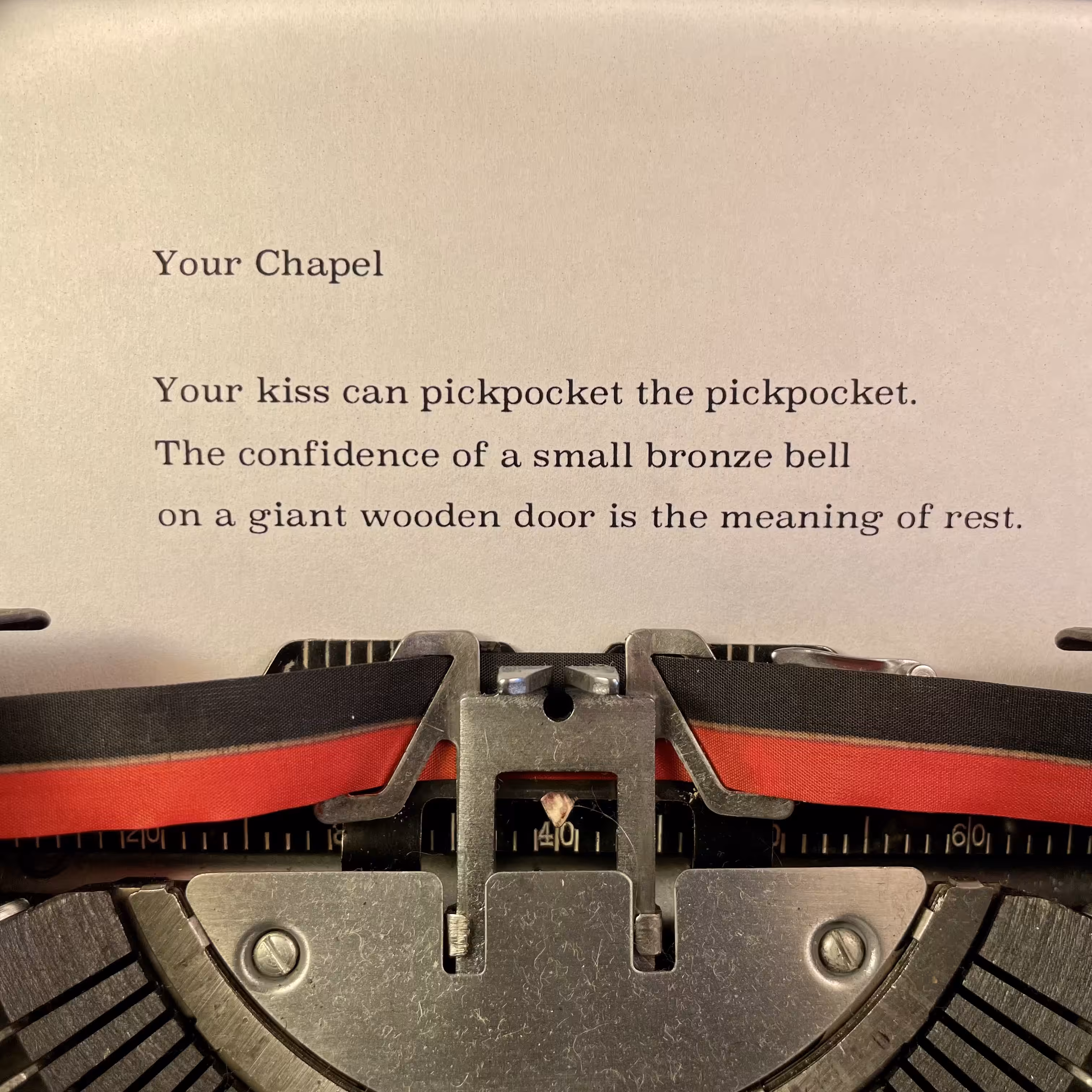Love Poem Tercets: Your Chapel