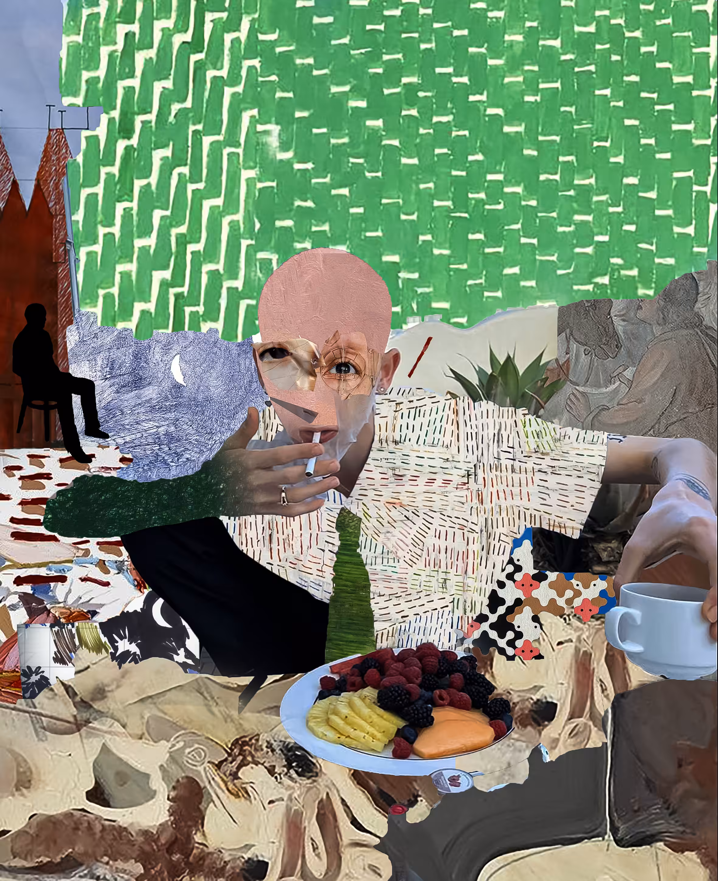 "Portrait of a Man Who Chose to Be the Background"