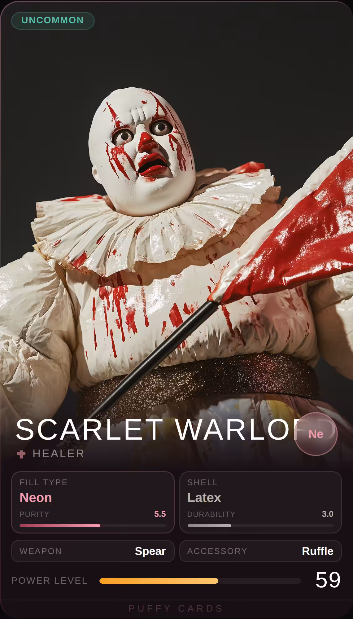 Puffy Cards: Scarlet Warlord