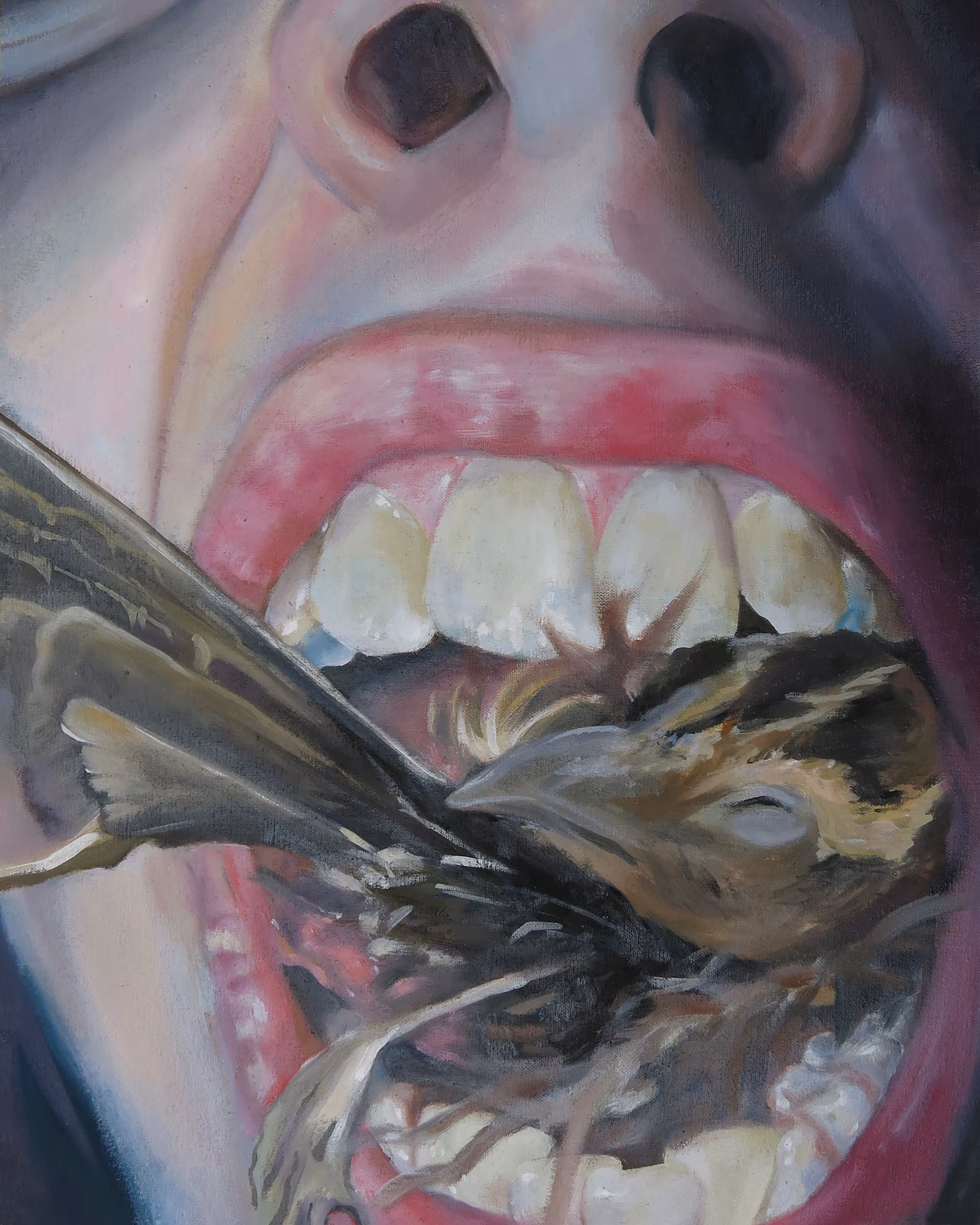 In between the teeth