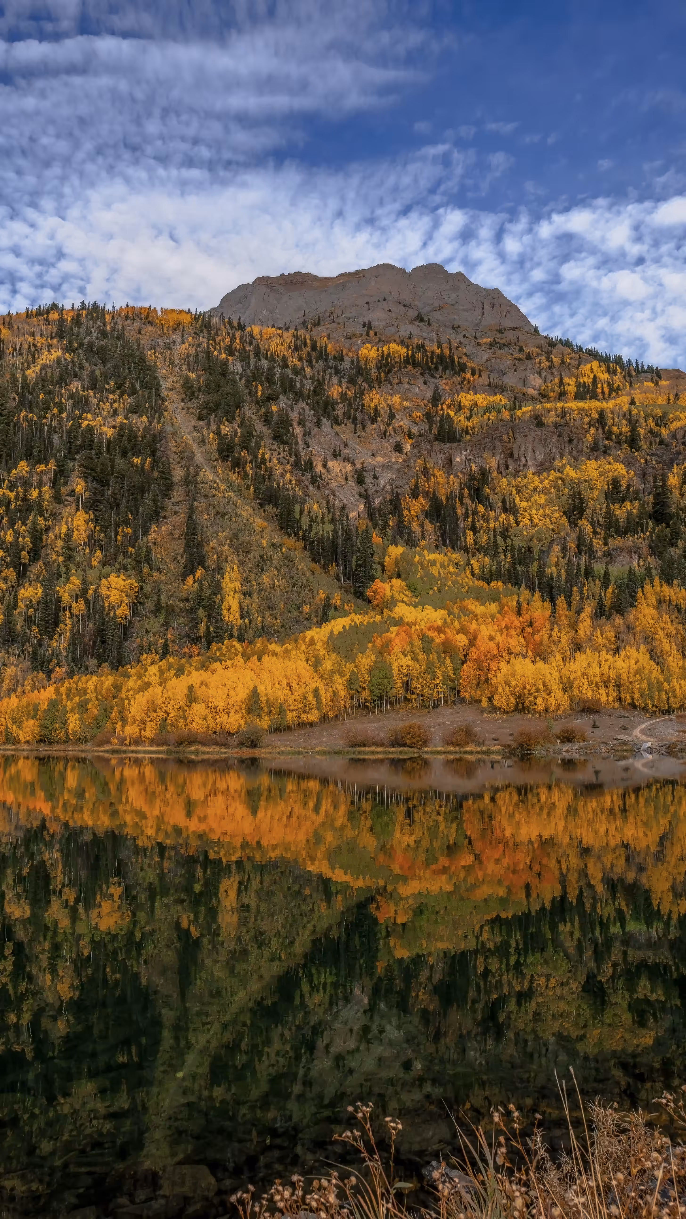 Autumn Reflections on Crystal Lake 