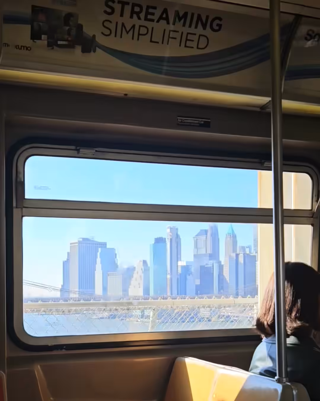 Streaming Simplified on a beautiful Mondy Nov 13 2023 on the Q train MTA from Manhattan to Brooklyn NYC 🗽