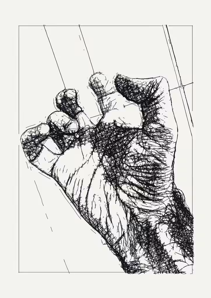 hand (study for a pen plot drawing)