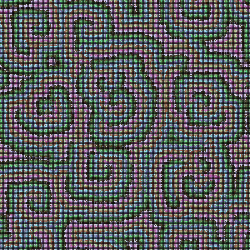 Reaction Diffusion Cellular Automata #27