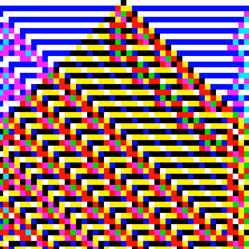 RGB Elementary Cellular Automaton #383