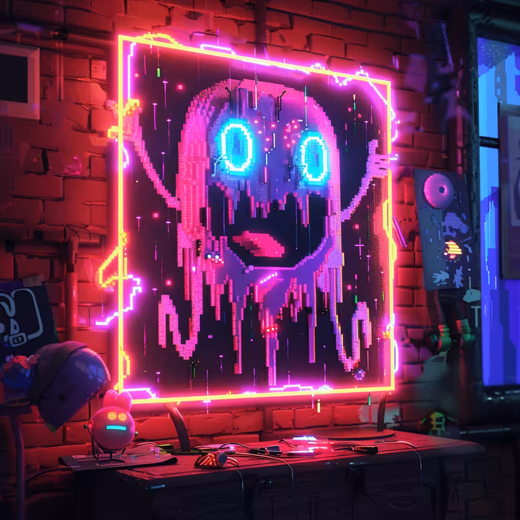Neon Lamp Monsters on Base #4
