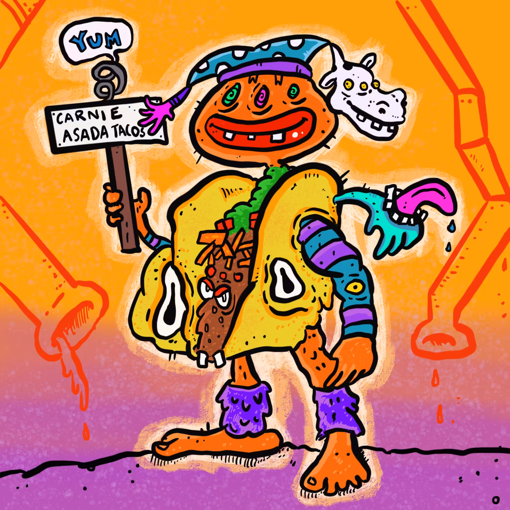 Carnie Asada Mutant Taco Vendor