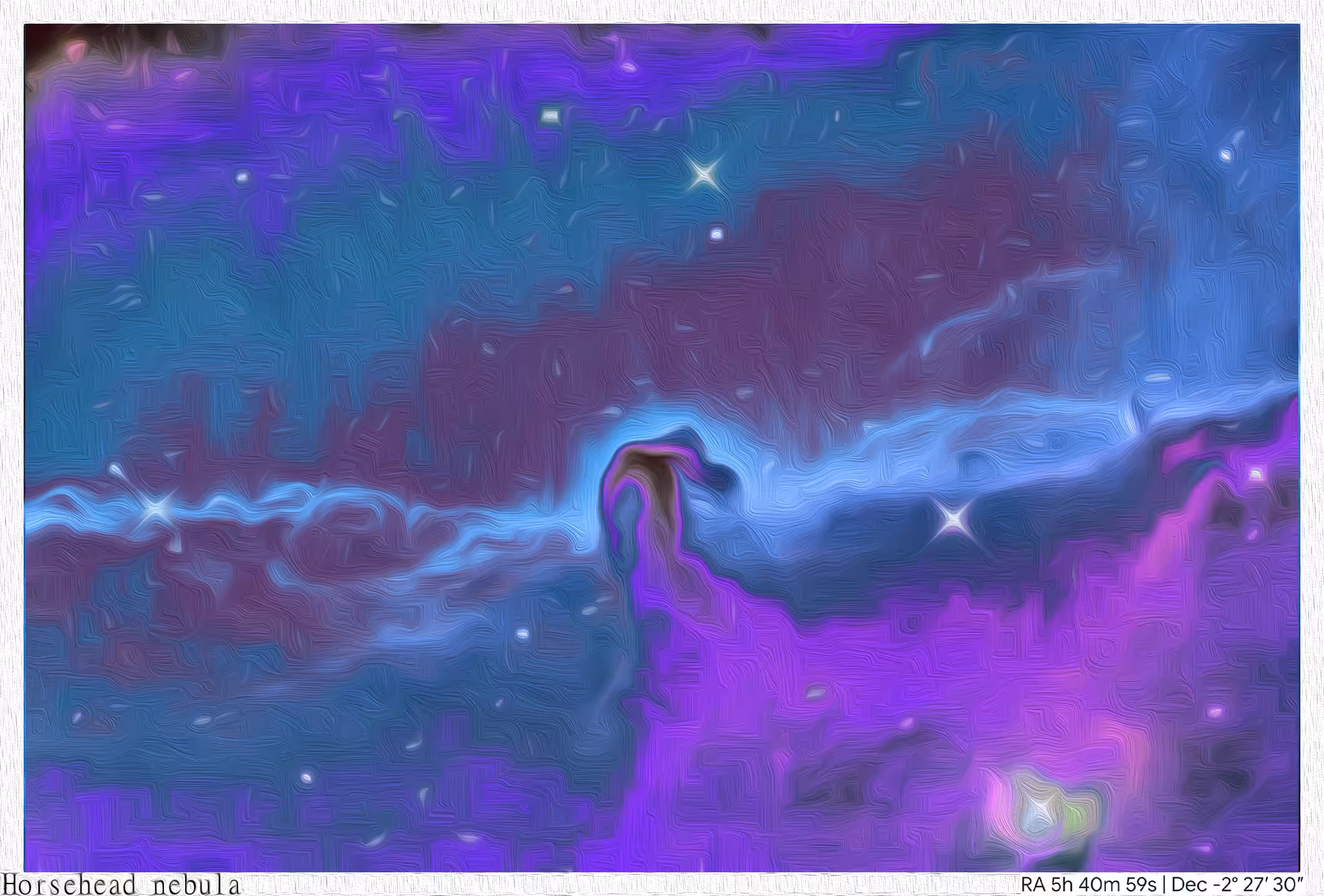 True colors of Horsehead Nebula
