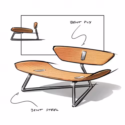 Bent Plywood Chair #001