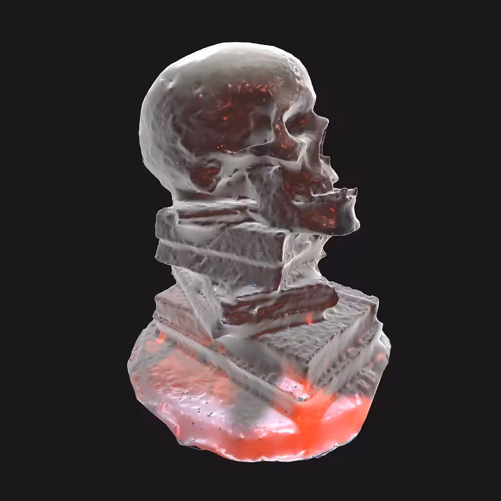 Skull on Book, Jaw version.