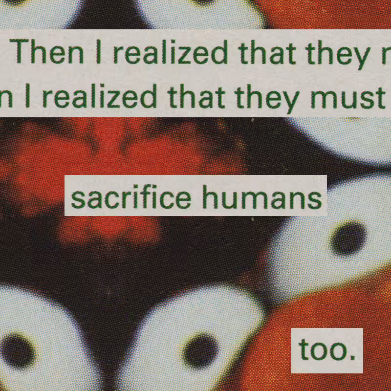 sacrifice humans