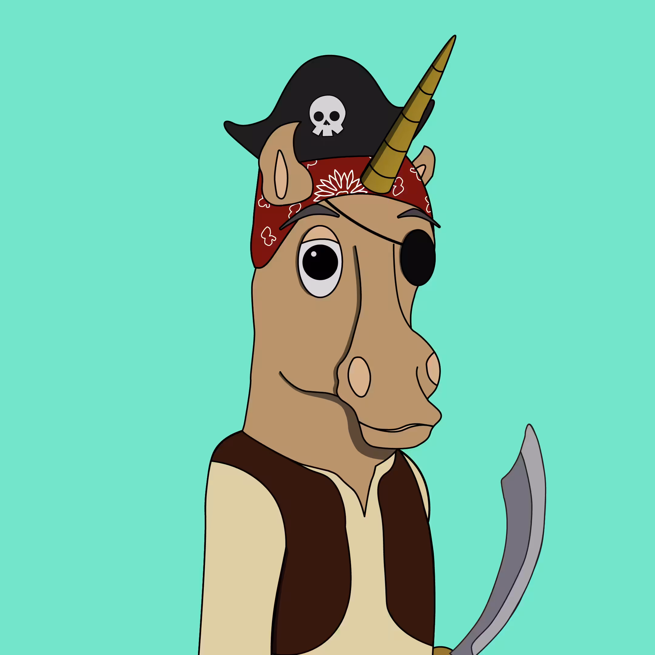 Awesome Unicorn - Pirate #186