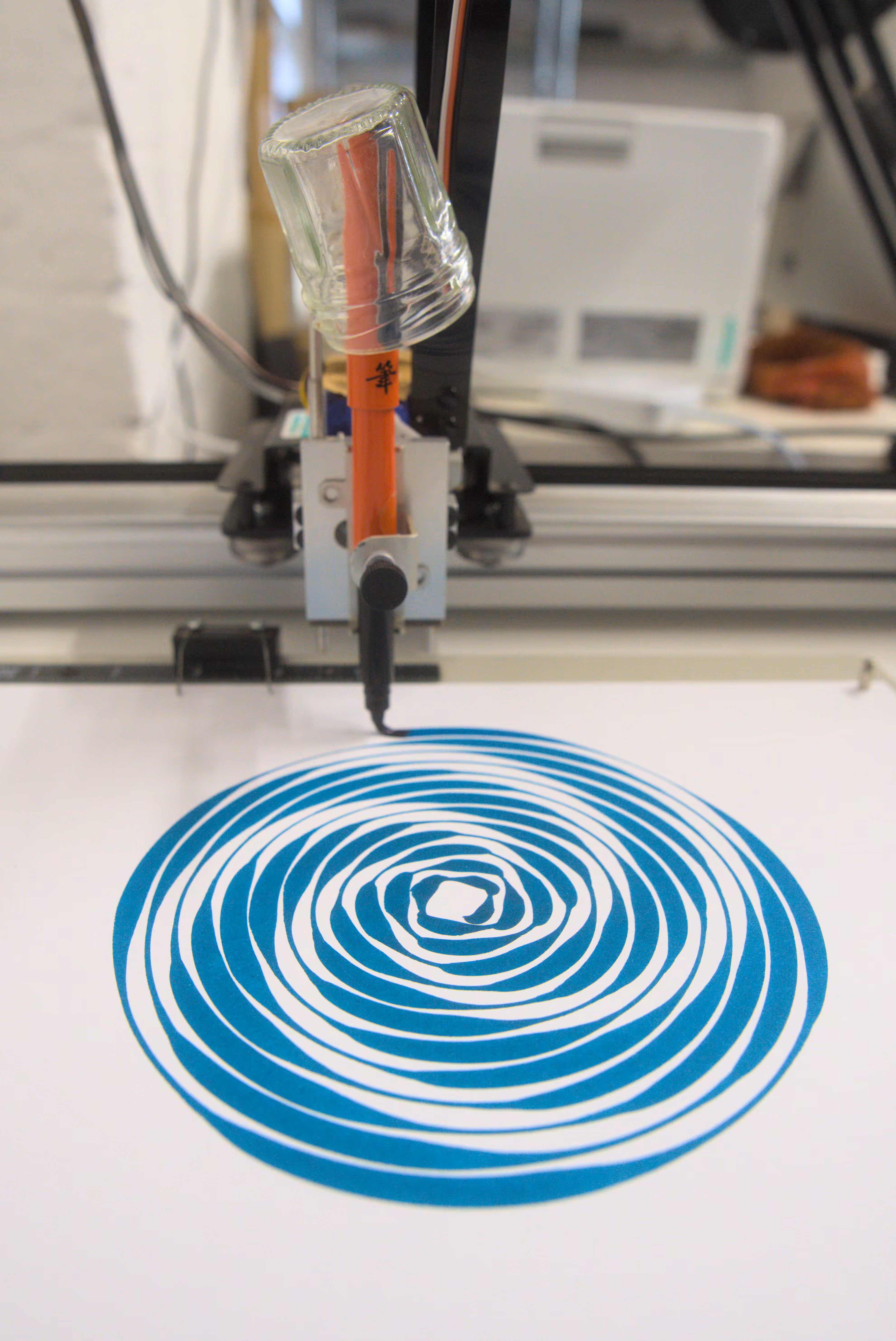 WIP: Plotted spirals, blue