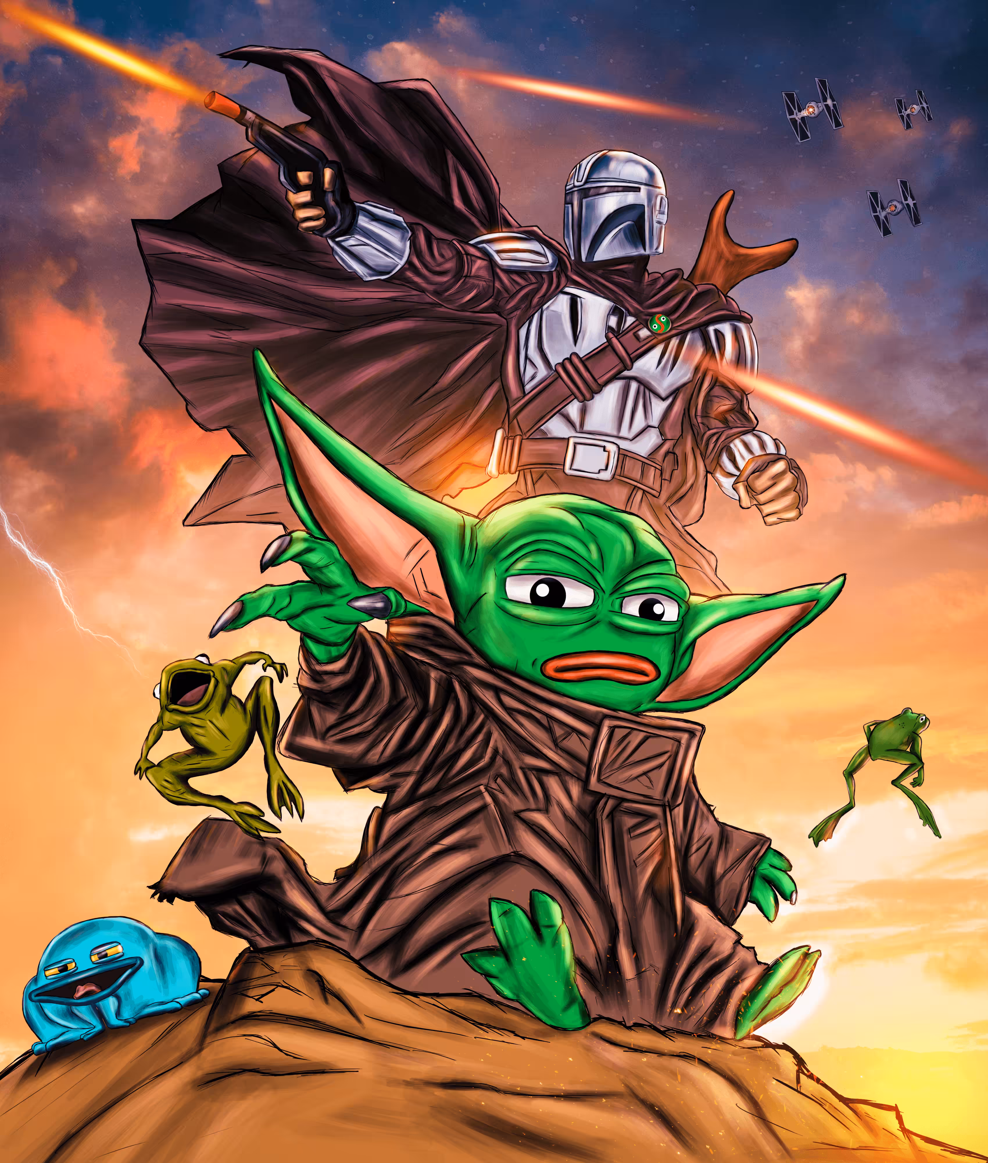 Pepe & frog frens