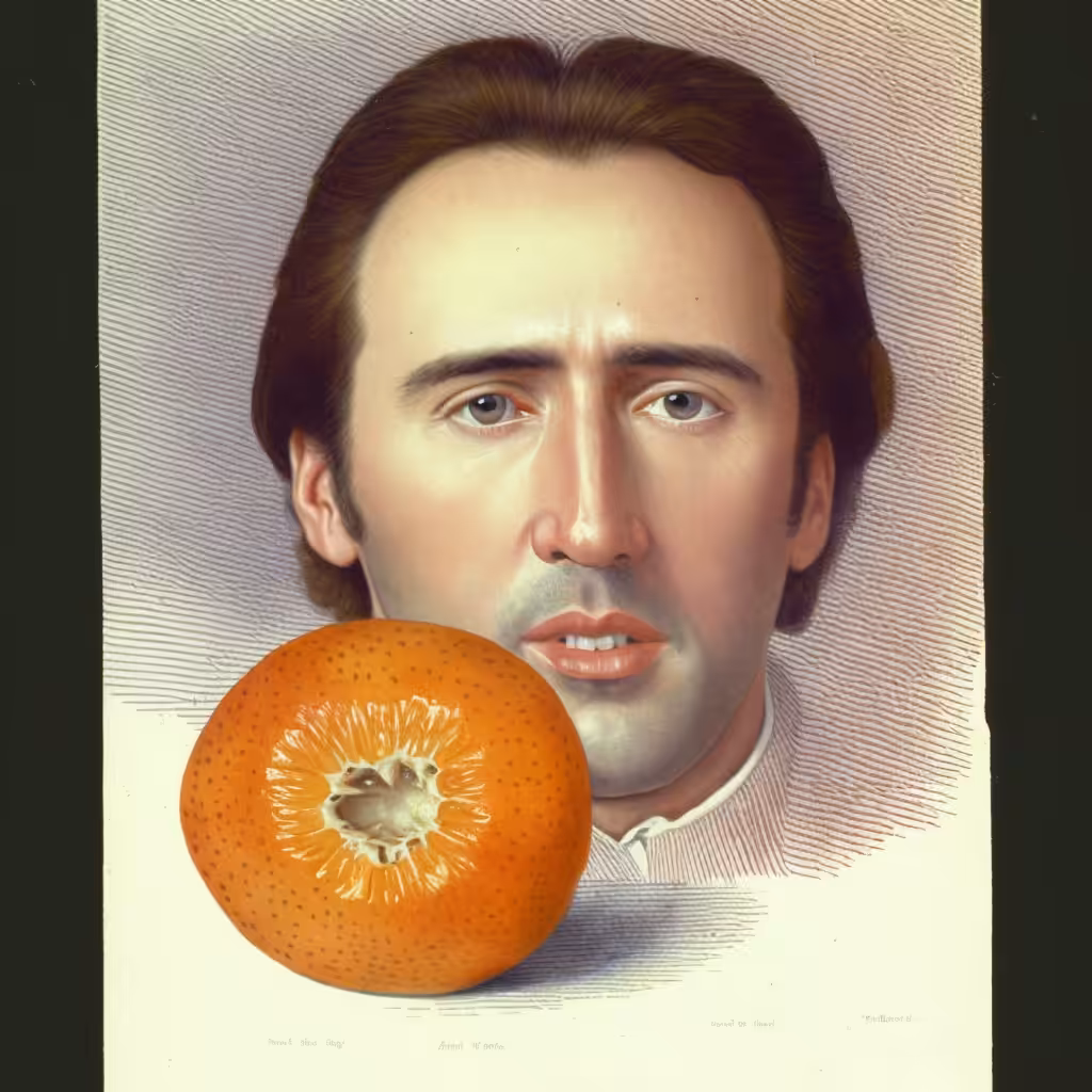 NICOLAS CAGE AND HIS PRE WAR ORANGE