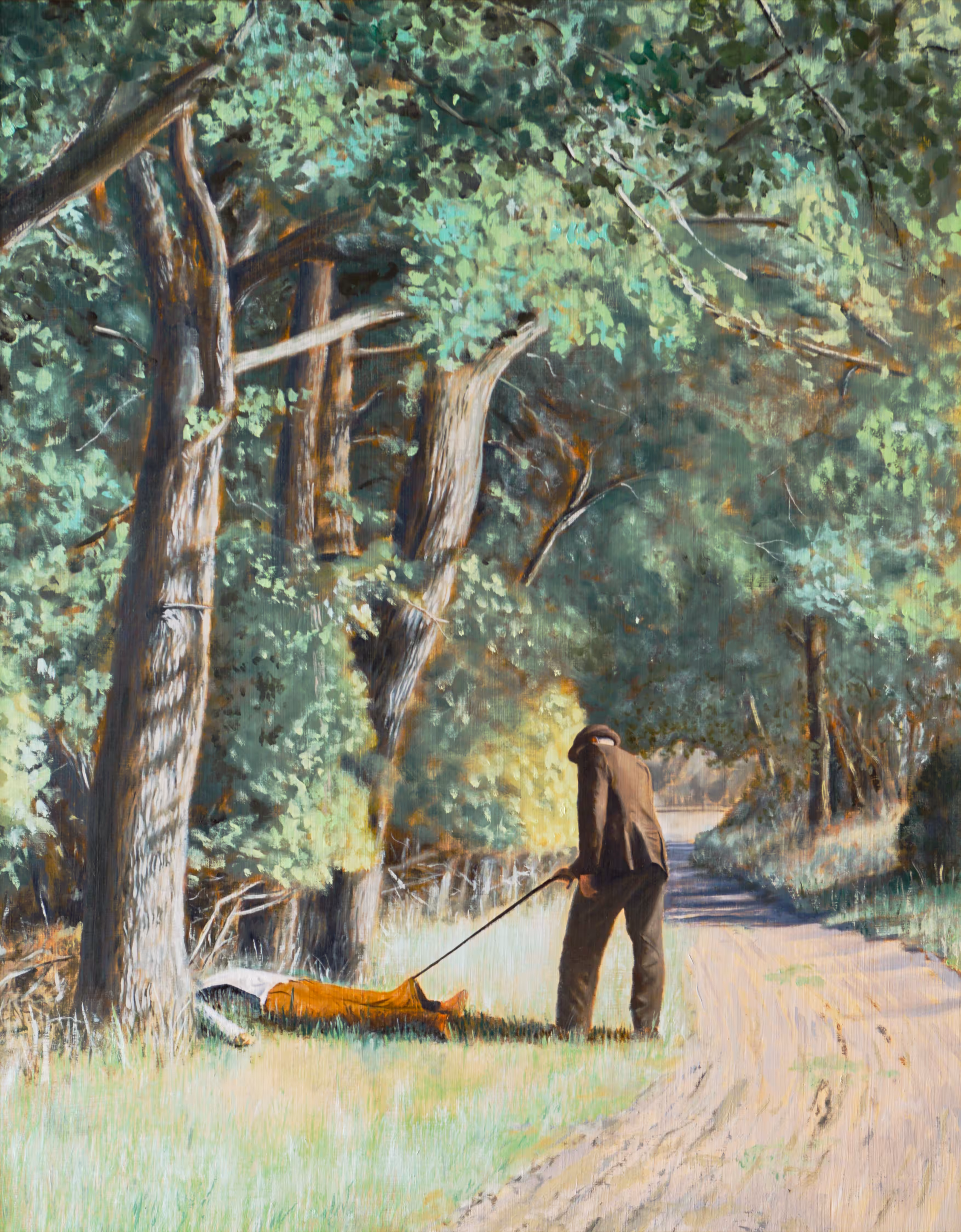 The dead man on the road
