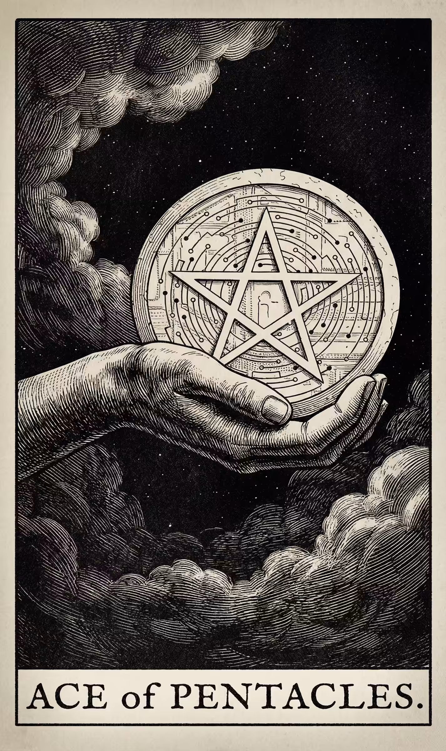 The Fool's Journey: Ace of Pentacles — Litho