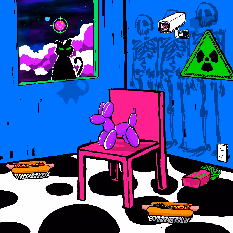 pink chair in the blue room #81