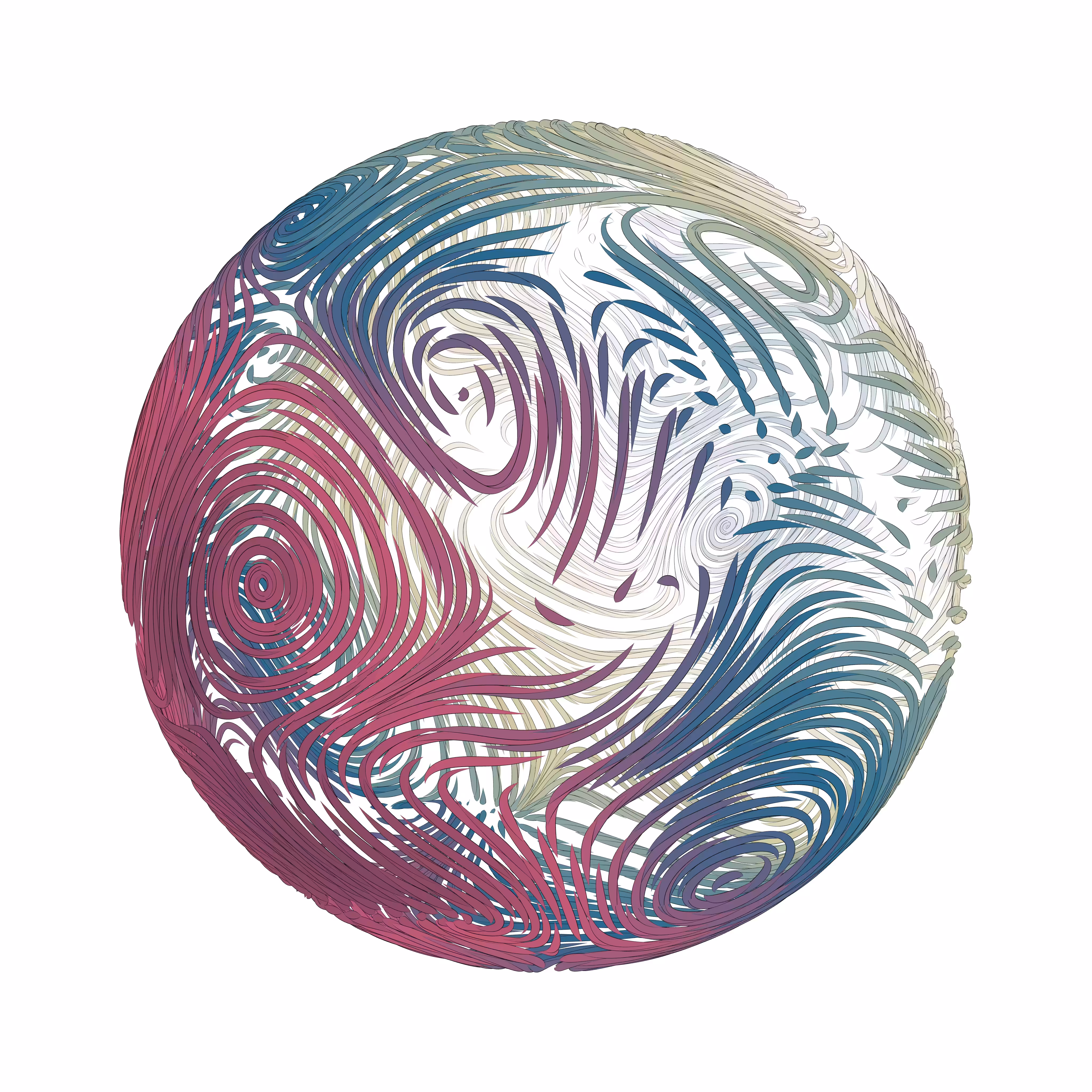 Curl over sphere #2