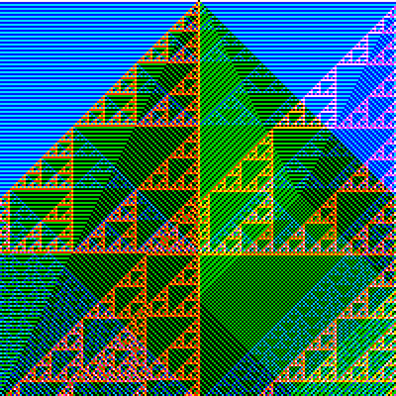 RGB Elementary Cellular Automaton #771