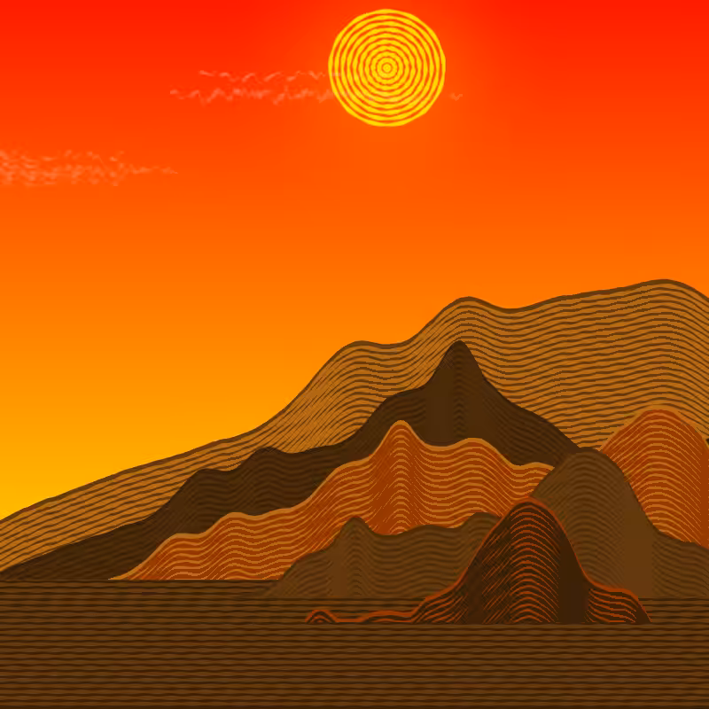 Painted Mountain Sunset #217