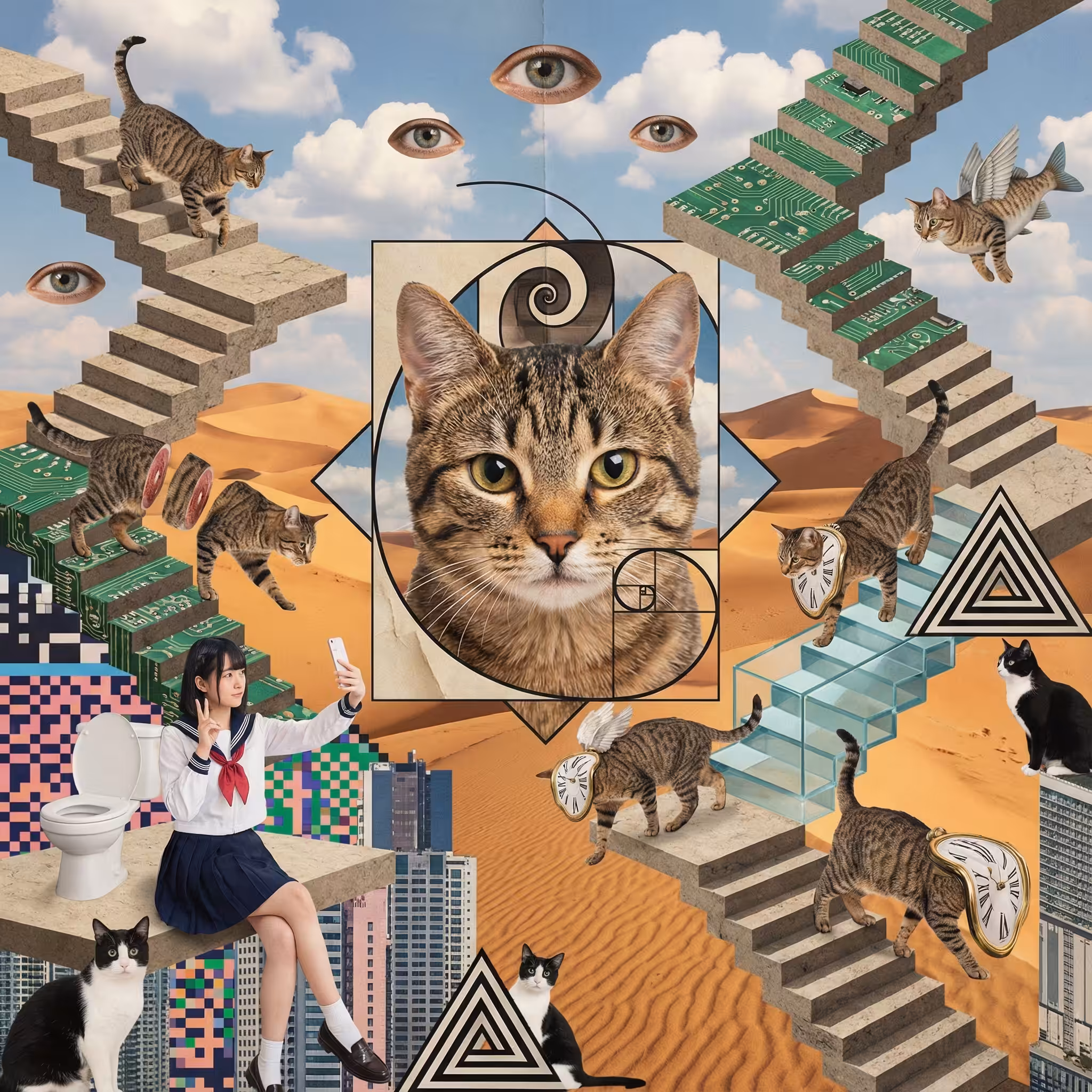 abstract cats #8