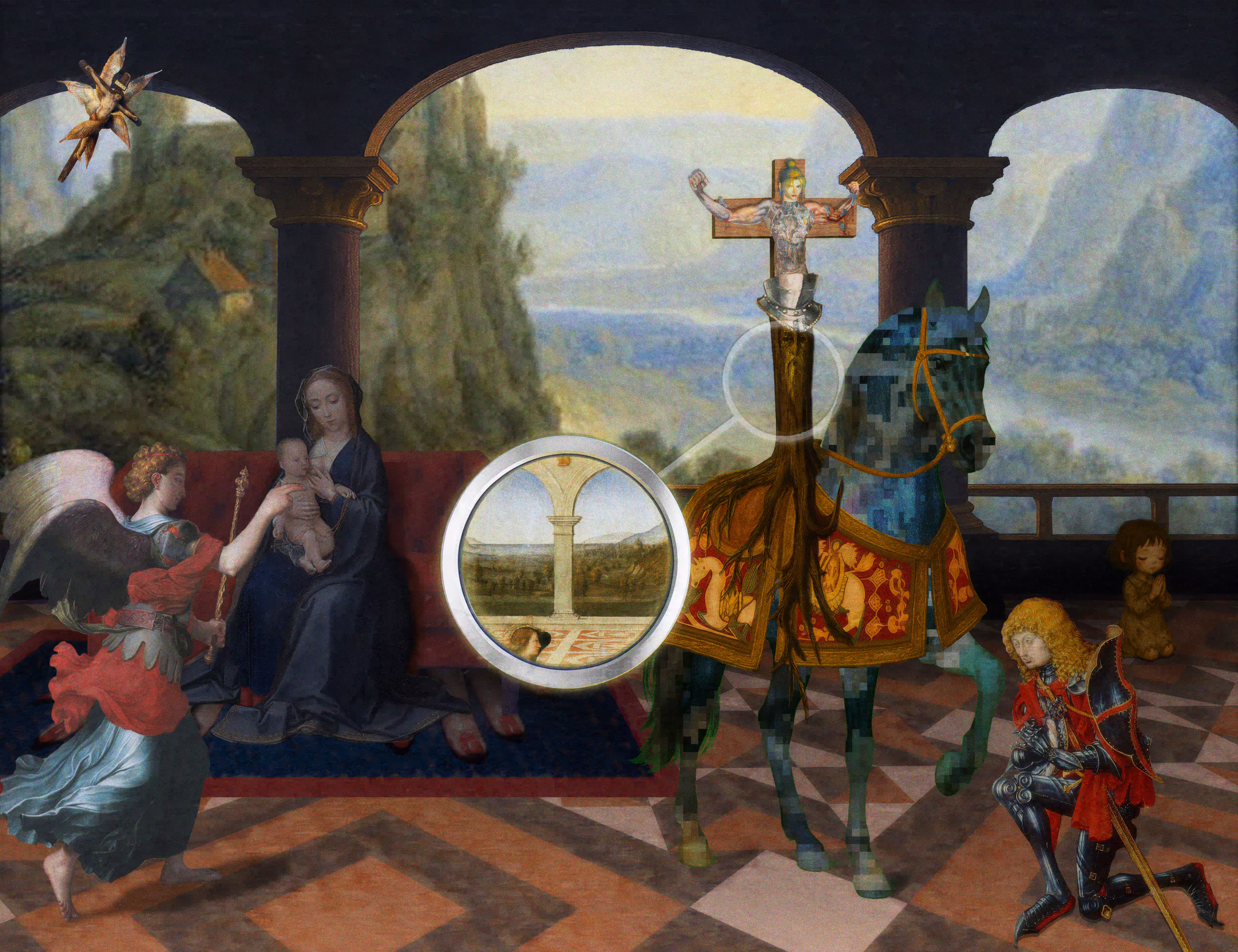 The Pilgrim’s Living Room Crucifixion; Mona Lisa Hyper-Gamble #136