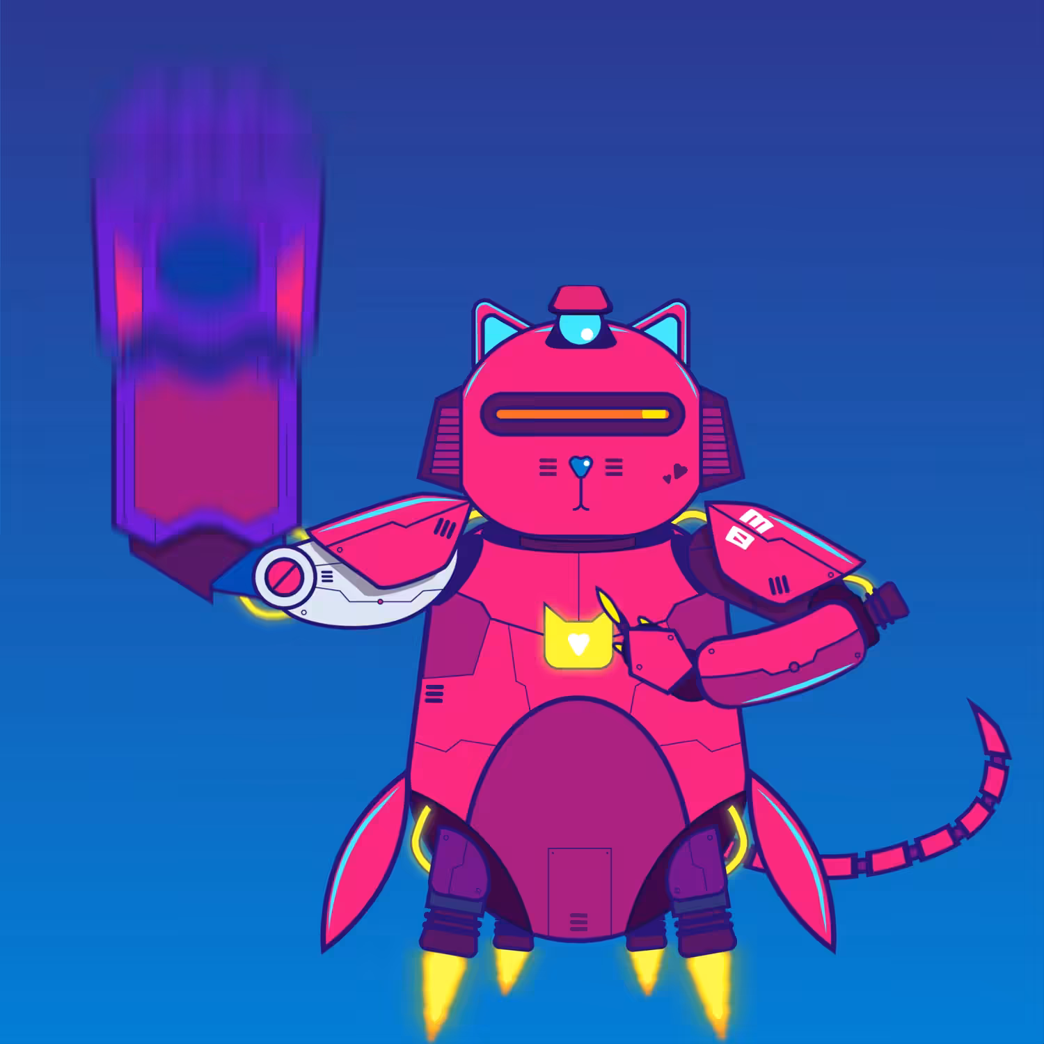 SMASH CAT! - Cyborg Rocket Cat Boi #003