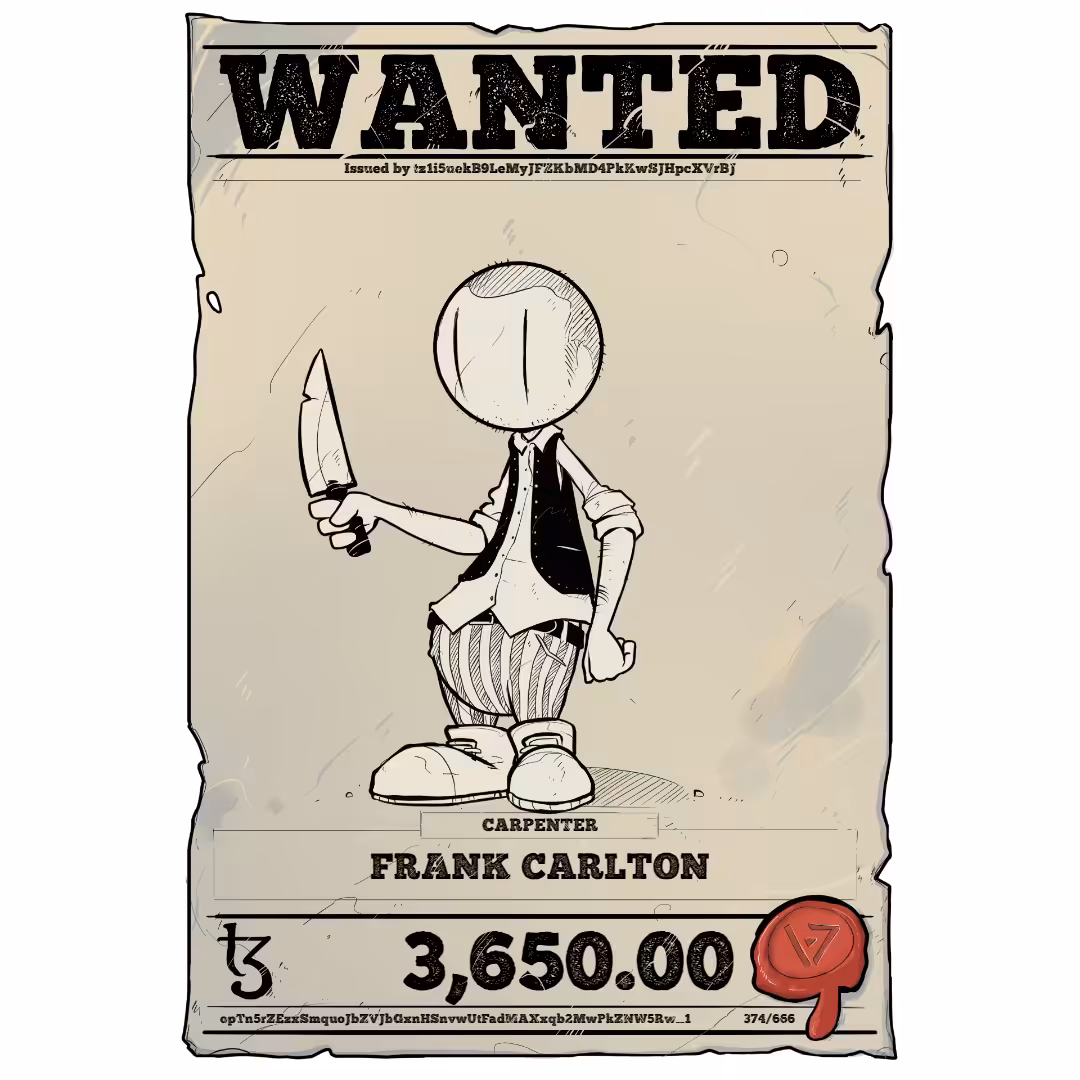 FRANK CARLTON | TEZOS PIRATE 374/666