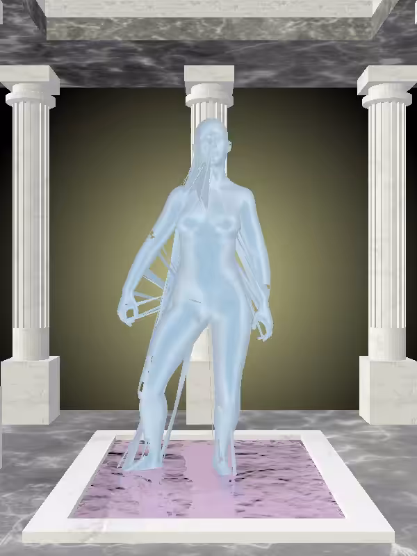 HeavenComputer: The Victorious Ethereal Blue Woman #3739