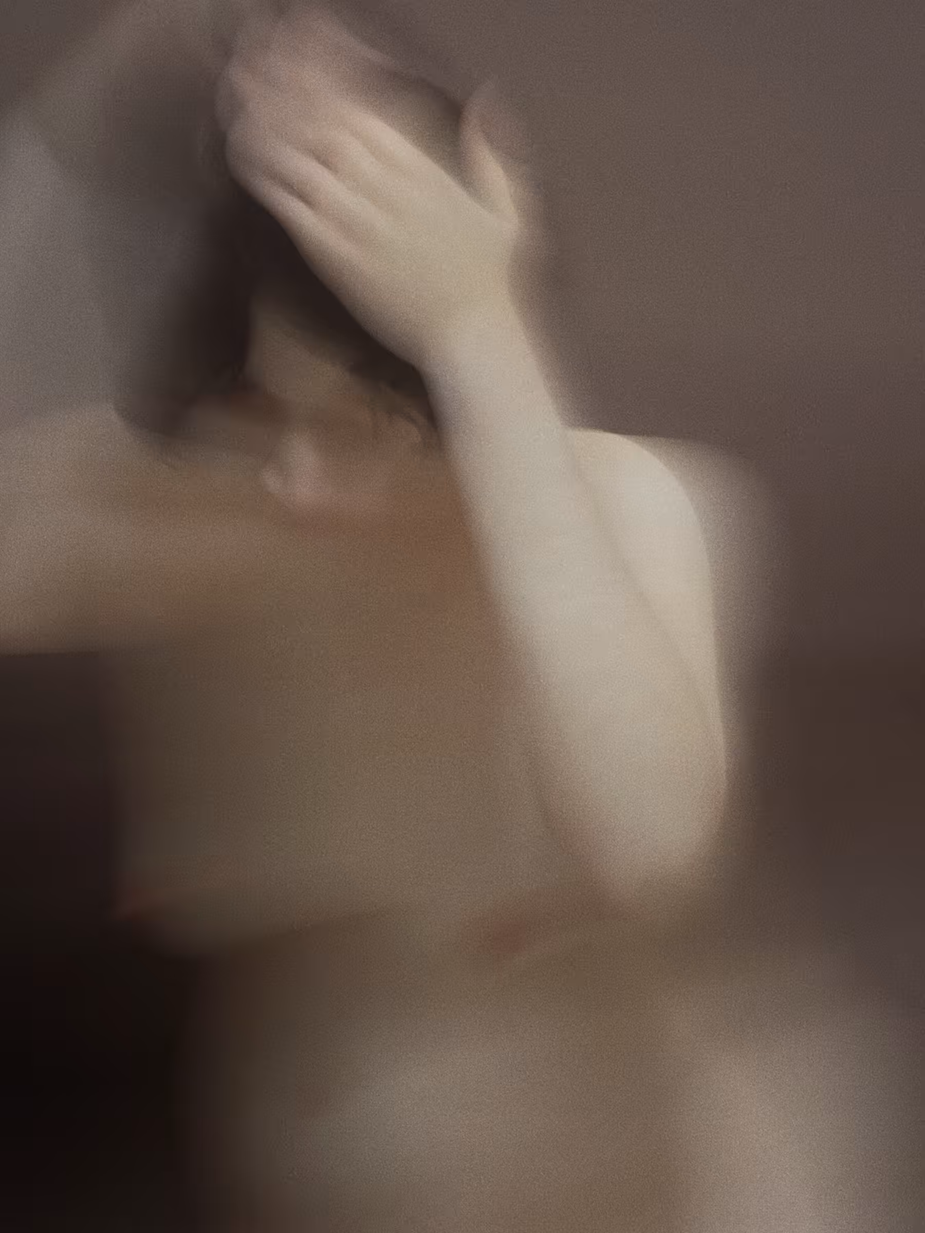 Young woman is washing her hair in the hotel room