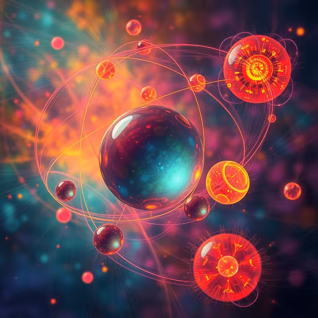 Papa Martini Contemporary Collection: Central Subatomic Spheres and Strings