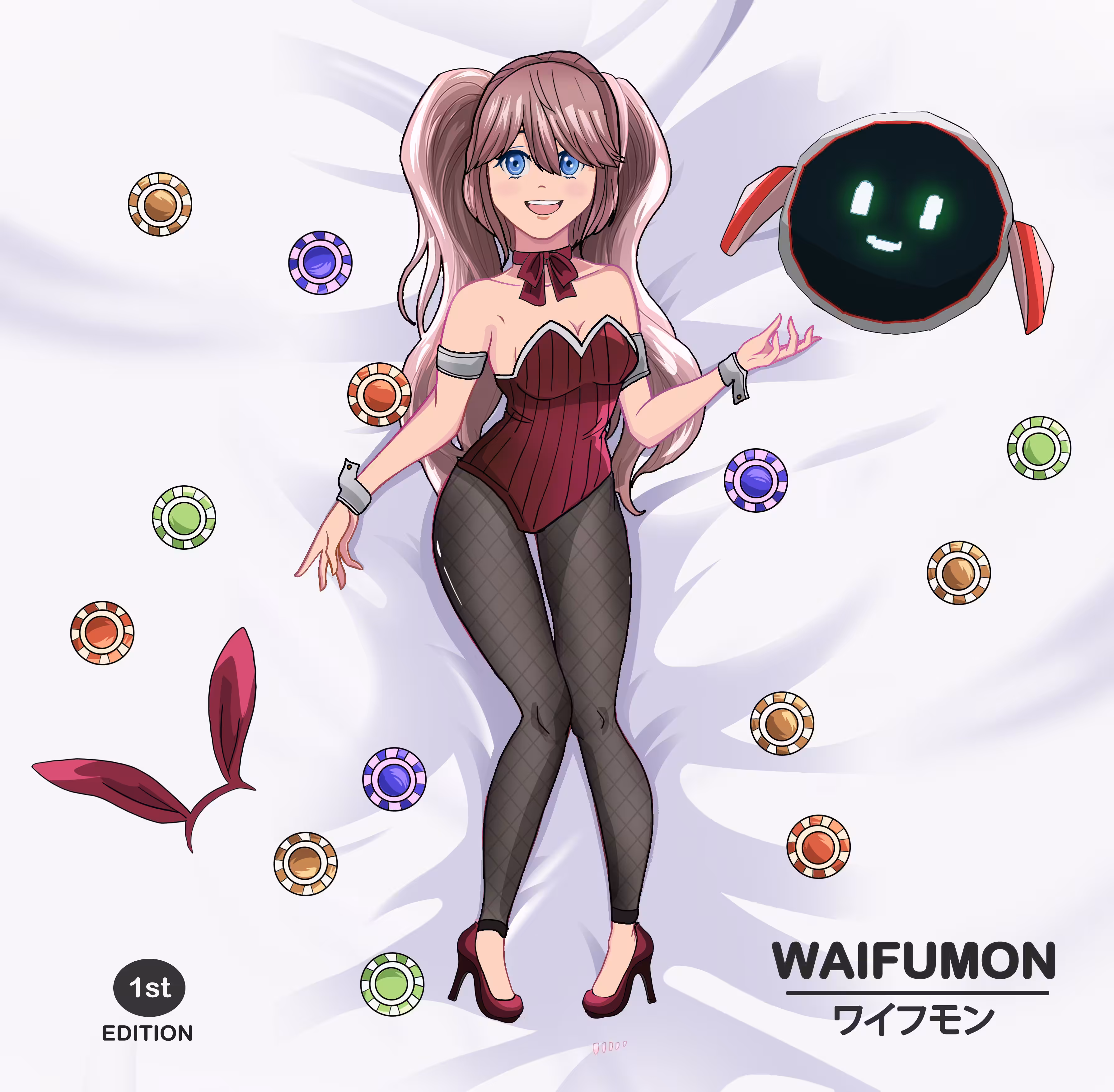 Decentraland Casino Waifumon NFT - First Edition - ワイフモン