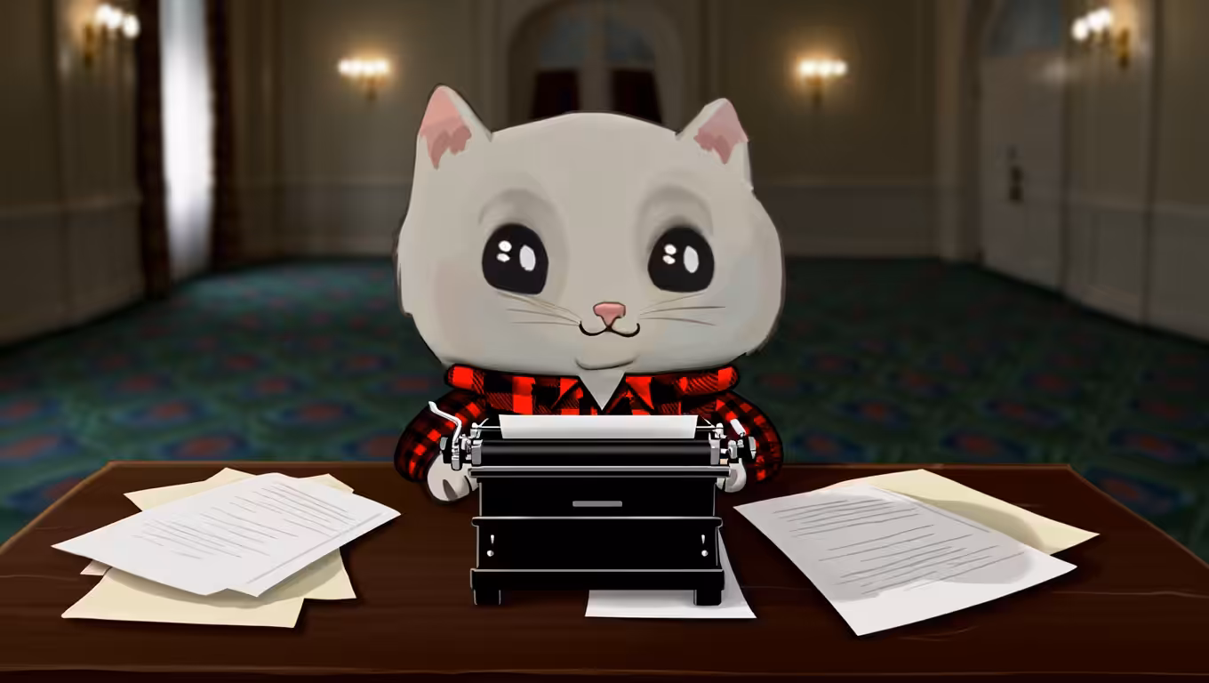 „All work and no play makes Luna a dull cat.“