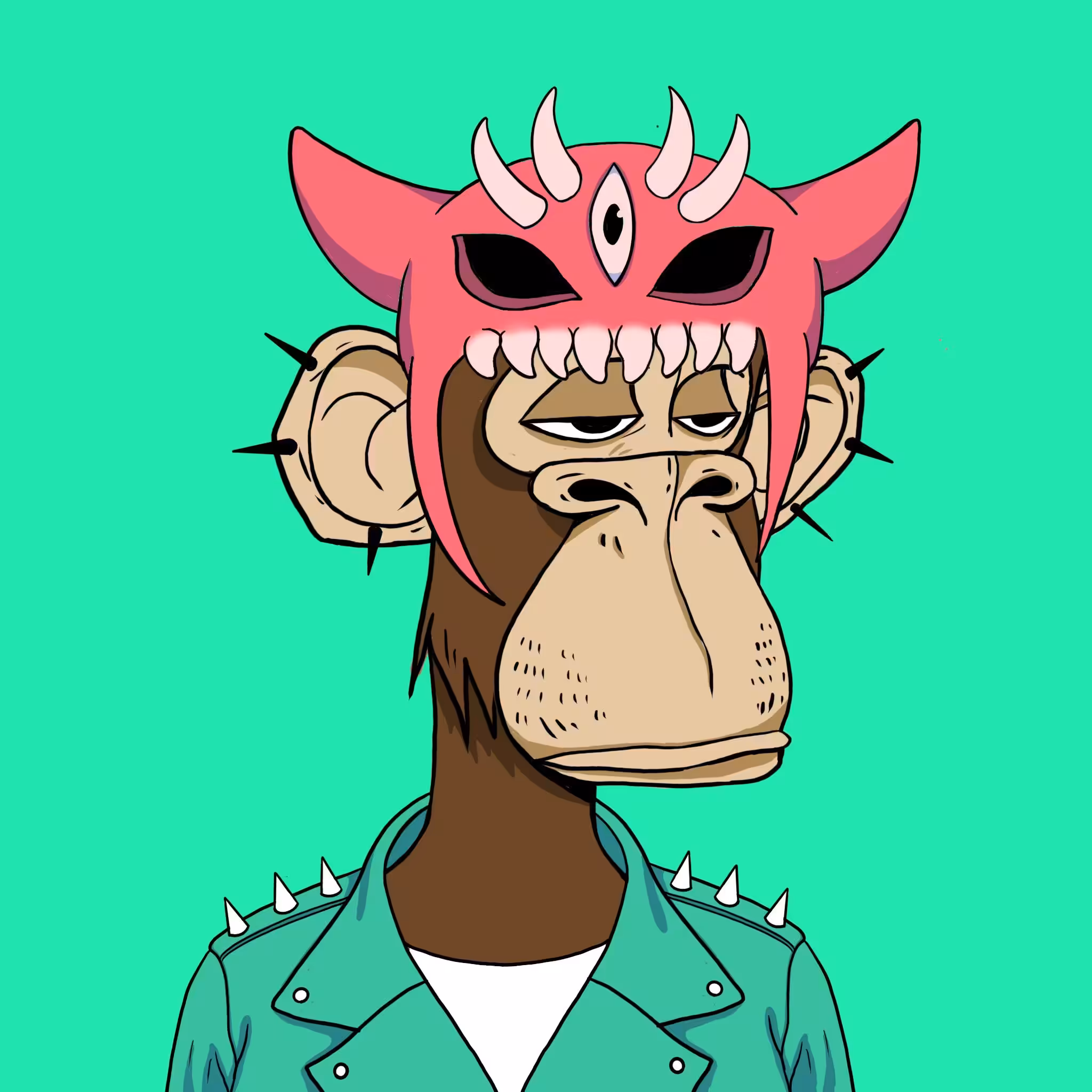 Green Demon Head Bad Kid Bored Ape