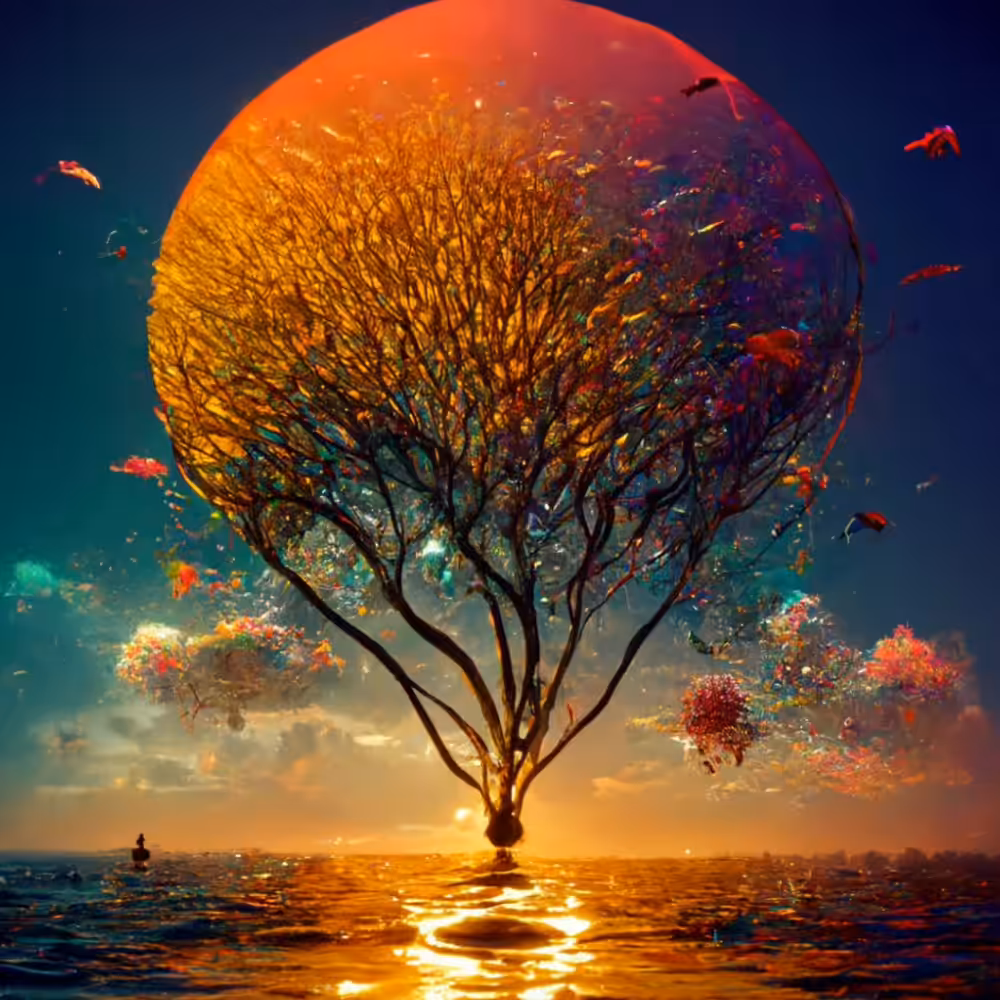 Happy tree 11 - autumn sea