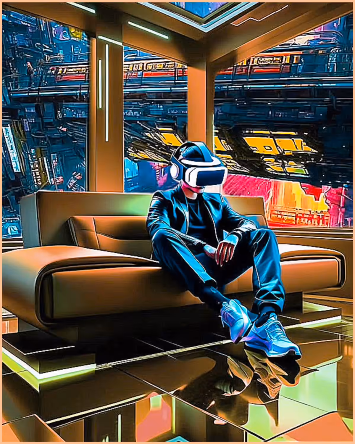 VR: Futuristic Cyberpunk City