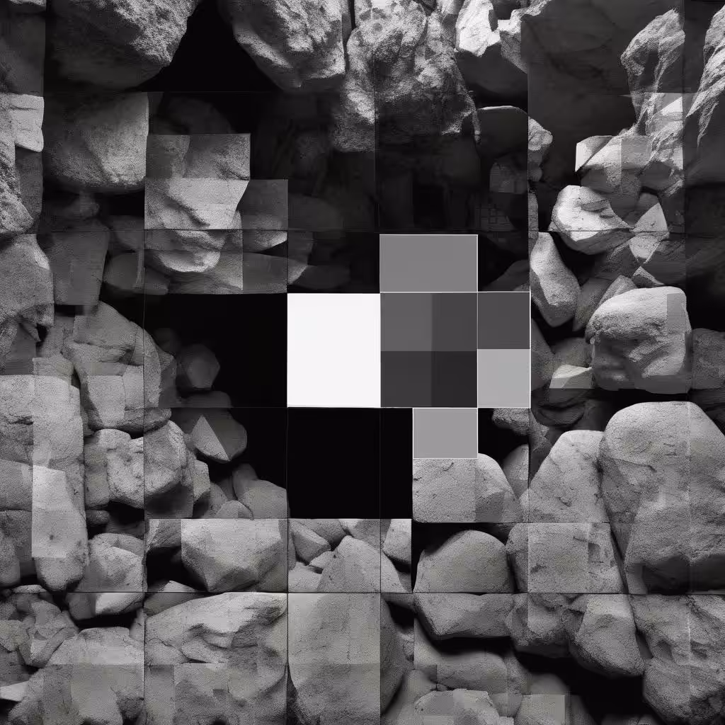 Pixelsblocksrocksgradessquarescompression