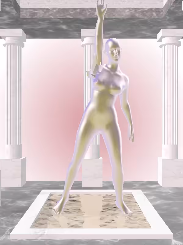 HeavenComputer: The Jazzy Shimmery Violet Garden Woman #3023