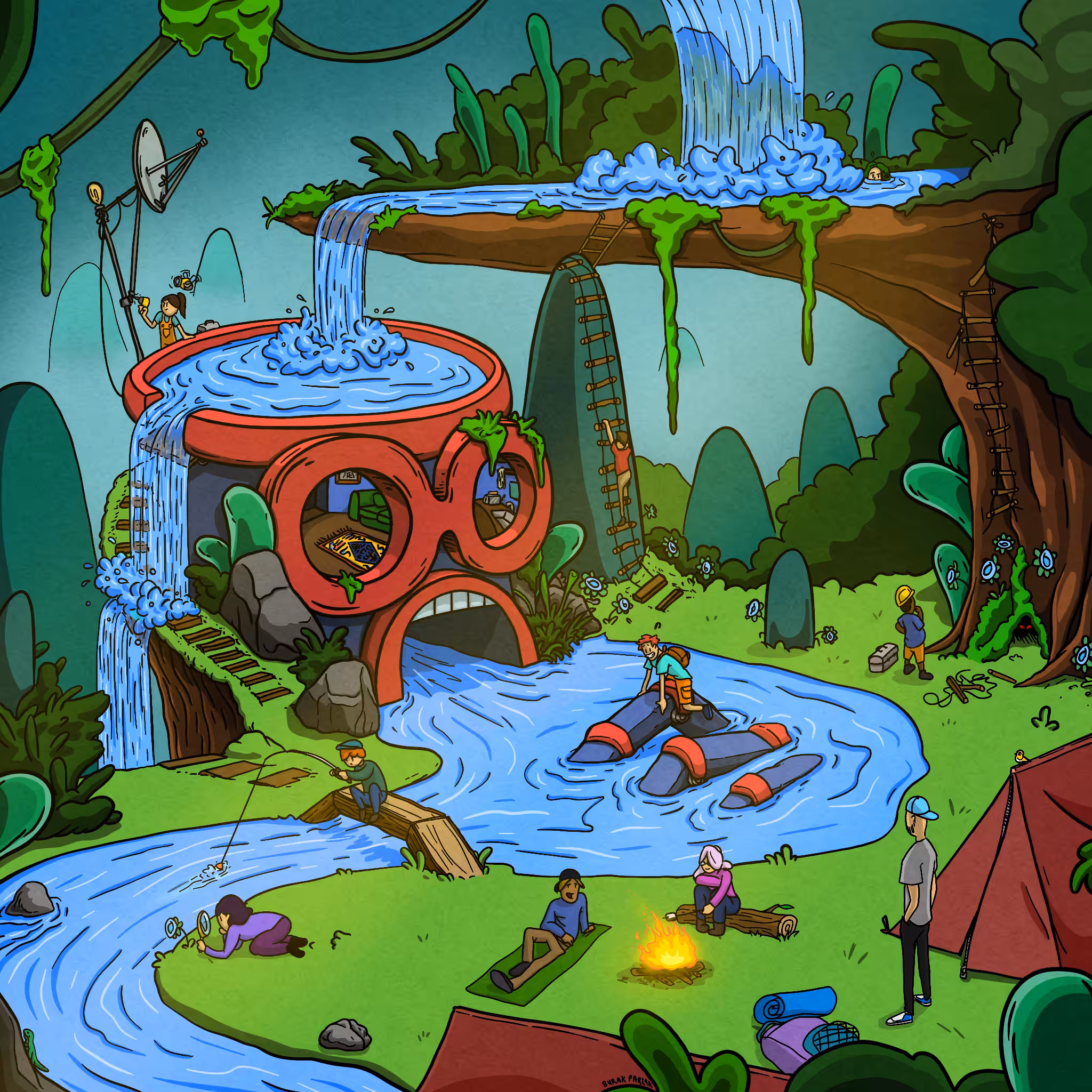 Secret Robohead Campsite