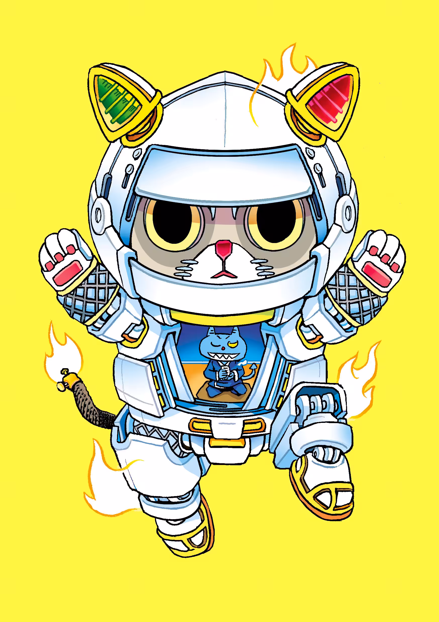 Robo Tribe #INKTOBER2021 - Day 13 "Roof"
