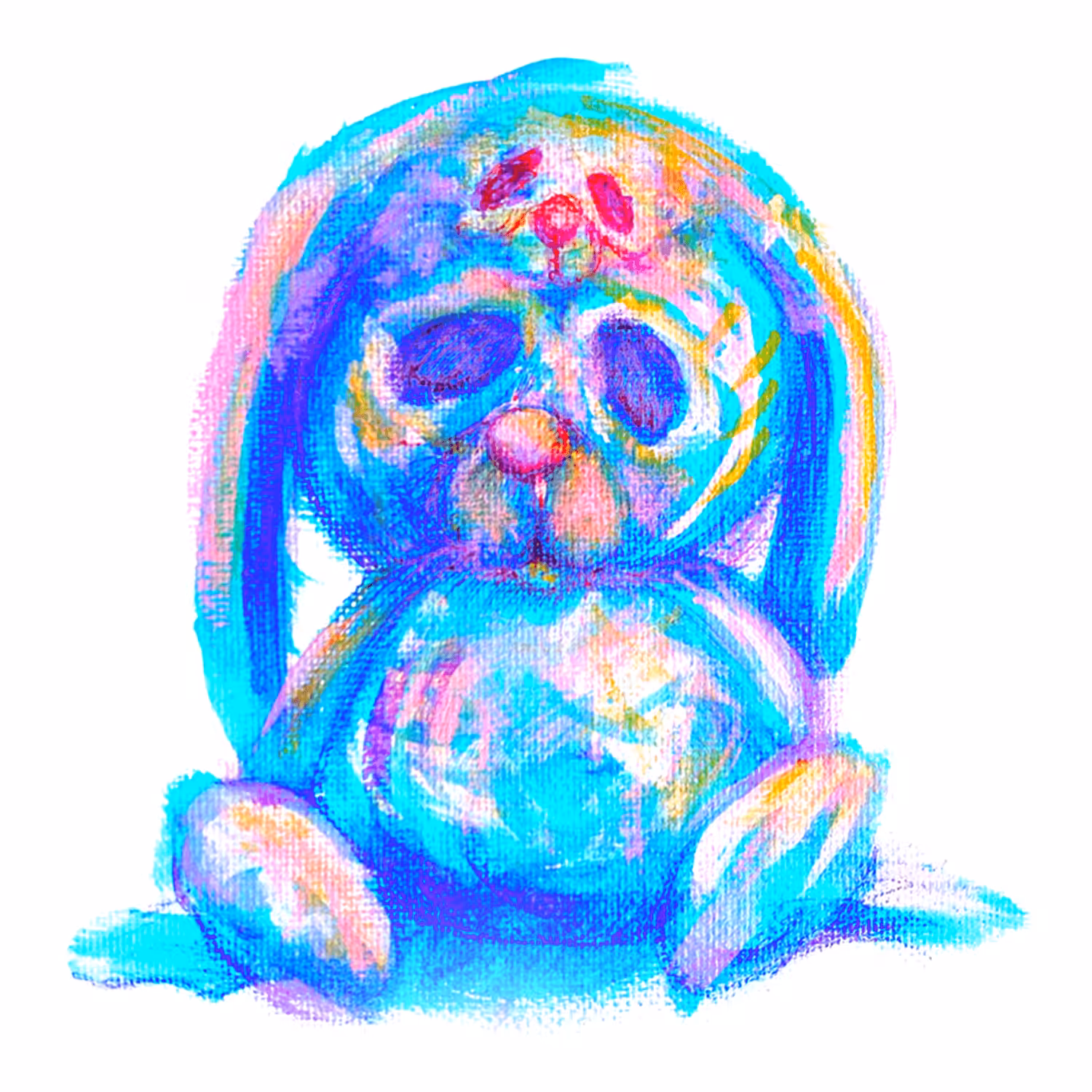 Mopey #3 Cotton Candy Rabby
