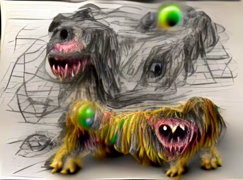 Abraham's First Works: dog monster