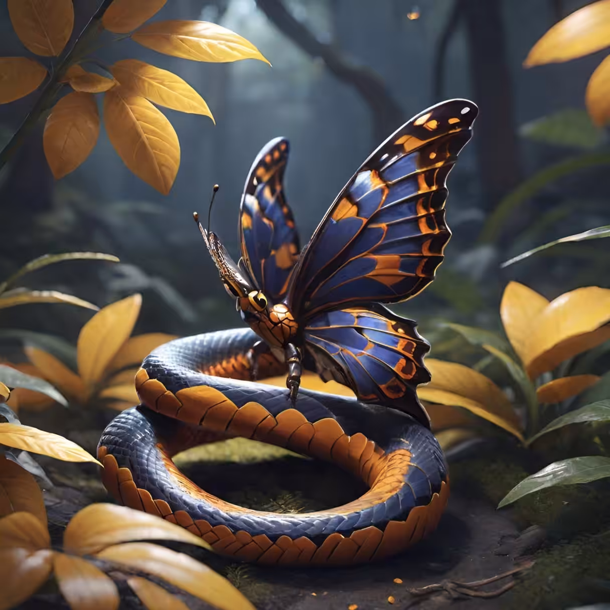 Butterfly and Snake #4