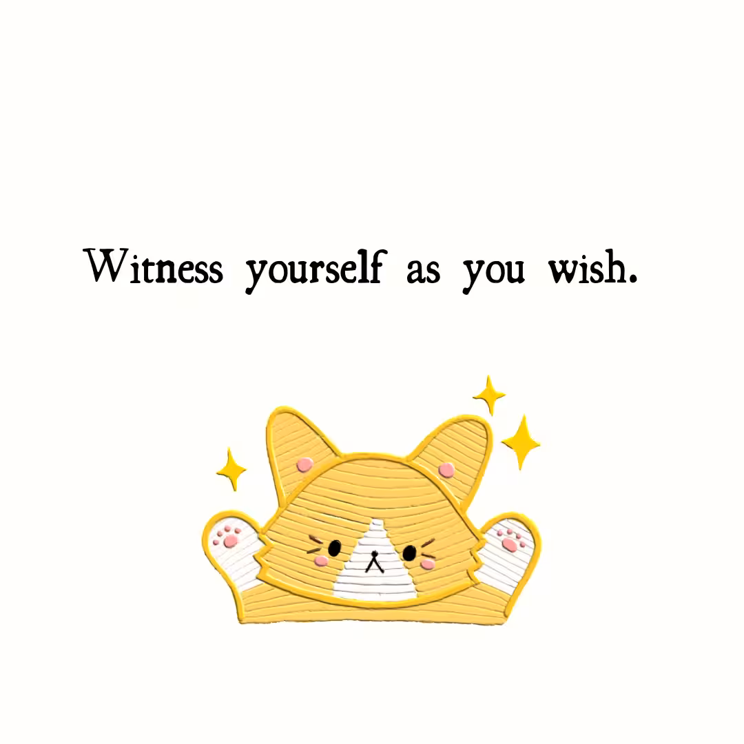 Witness Yourself as You Wish