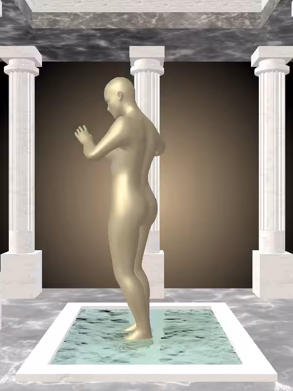 HeavenComputer: The Robotic Faded Gold Woman #5051